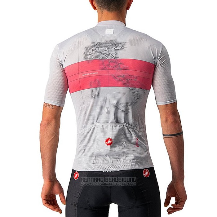 2021 Fahrradbekleidung Giro d'Italia Wei Rosa Trikot Kurzarm und Tragerhose